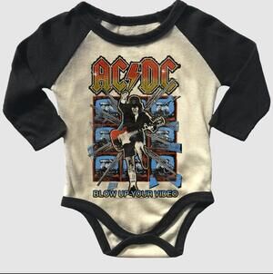NEW ROWDY SPROUT kid's raglan onesie in black